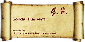 Gonda Humbert névjegykártya